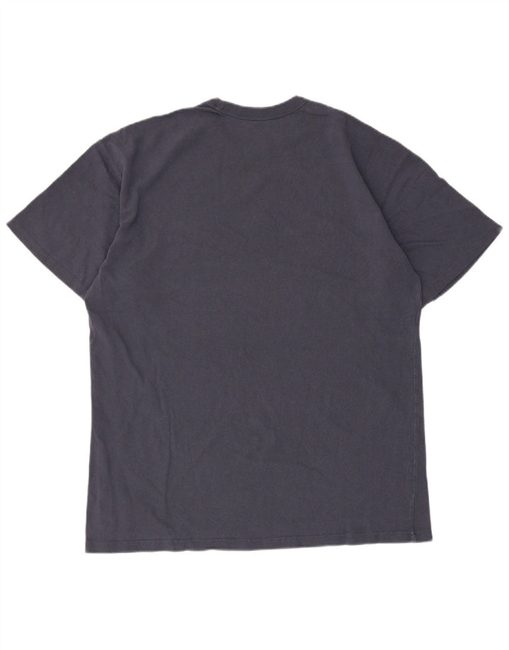 Nike - Camiseta holgada para hombre, parte superior de algodón azul marino mediano