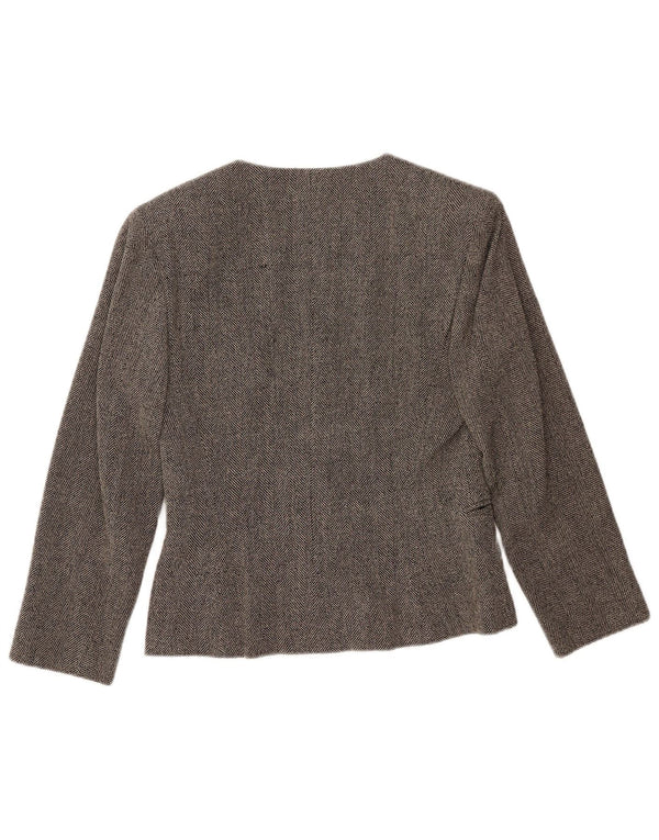 Maska Chaqueta Blazer De Doble Botonadura Para Mujer IT 42 Espiga Gris Medio