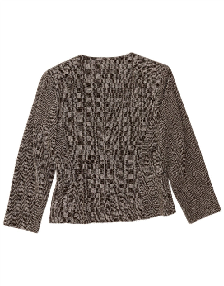 Maska Chaqueta Blazer De Doble Botonadura Para Mujer IT 42 Espiga Gris Medio