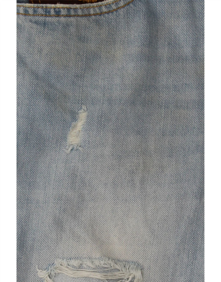 Pantalones cortos de mezclilla desgastados para hombre Uniform W30 Algodón azul medio