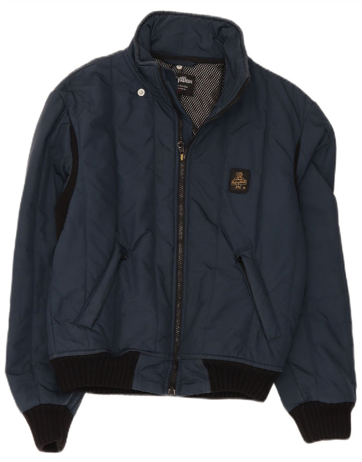 REFRIGIWEAR Chaqueta Bomber para Hombre UK 36 Small Azul Marino Poliamida