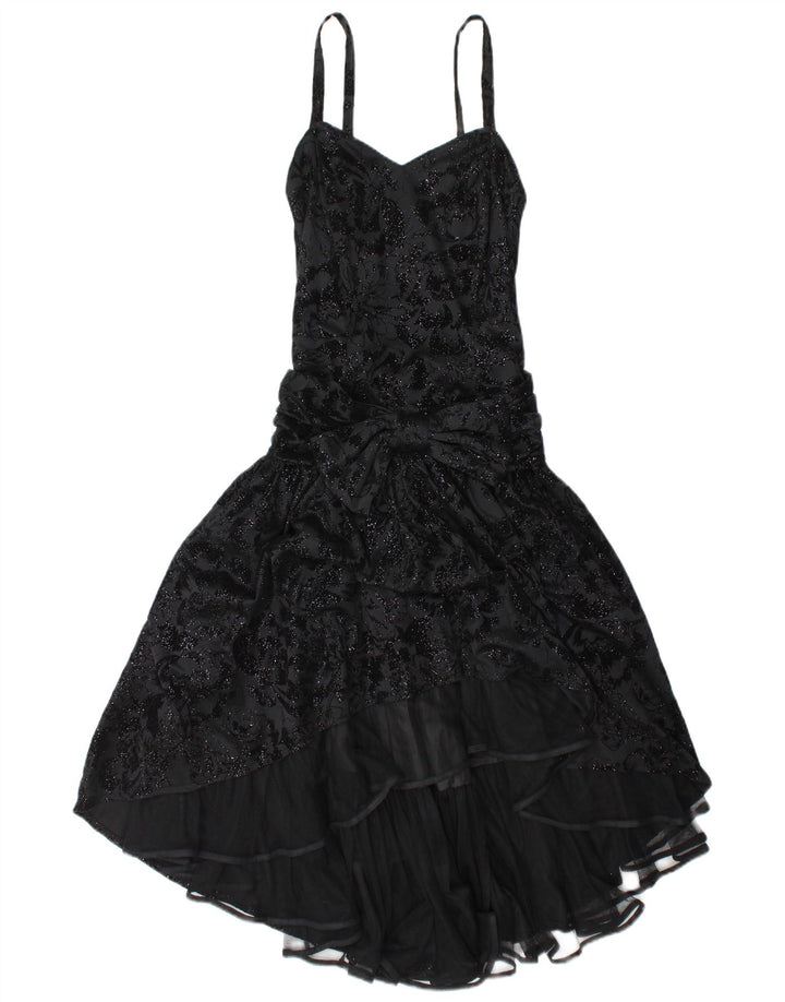 C & A Vestido largo sin mangas para mujer EU 36 Poliéster floral negro pequeño