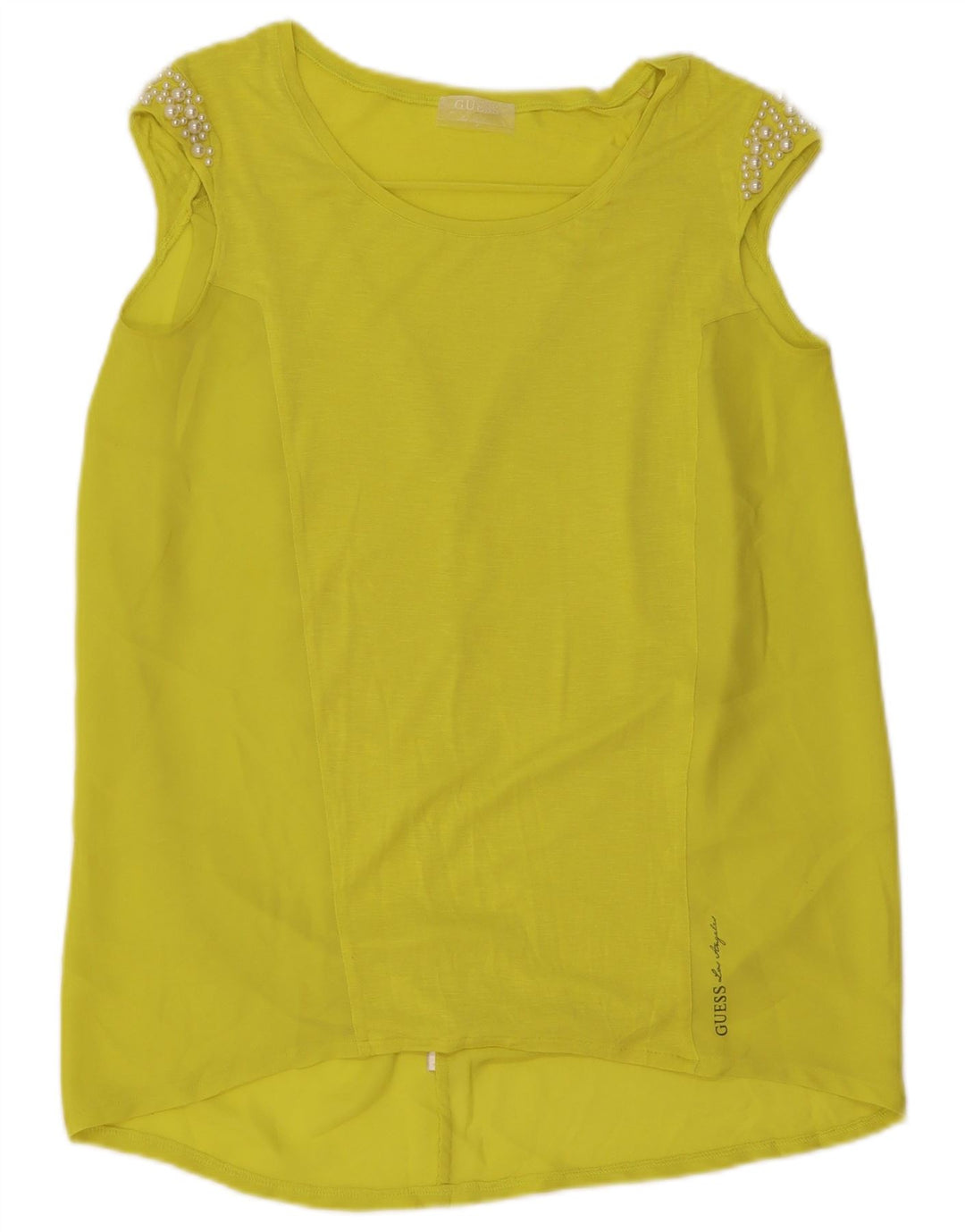 Guess Vestido Túnica Sin Mangas para Mujer UK 44 Amarillo Medio