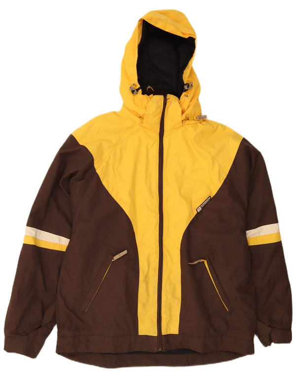 Billabong Chaqueta cortavientos con capucha para hombre Reino Unido 40 Grande Marrón Colorblock
