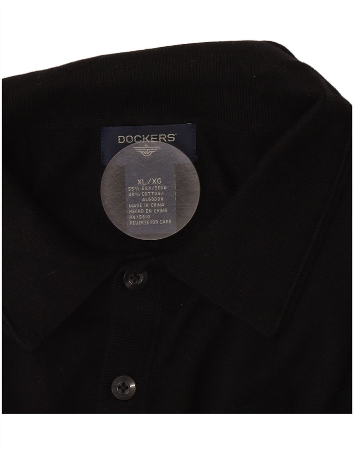 DOCKERS Polo Hombre XL Seda Negra
