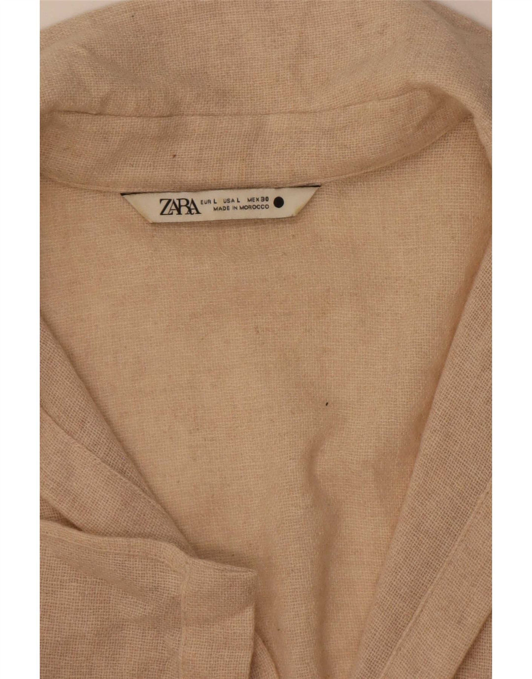 Zara Mujer Camisa UK 46 Grande Beige