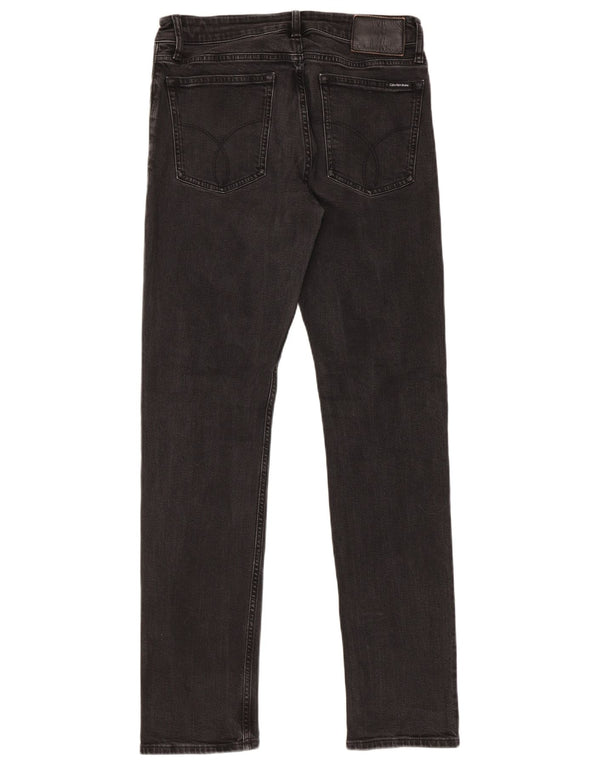 Calvin Klein Jeans rectos ajustados para hombre W31 L32 Algodón negro