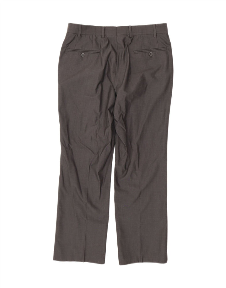 TED BAKER Pantalón de traje recto para hombre W34 L29 Gris