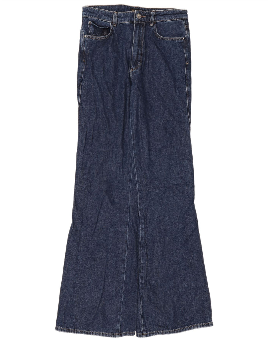 Massimo Dutti Jeans Acampanados Mujer EU 38 Small W28 L34 Azul Marino Algodón