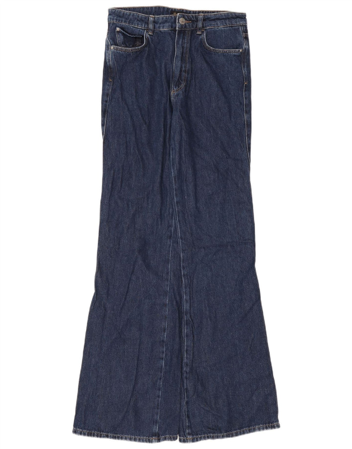 Massimo Dutti Jeans Acampanados Mujer EU 38 Small W28 L34 Azul Marino Algodón