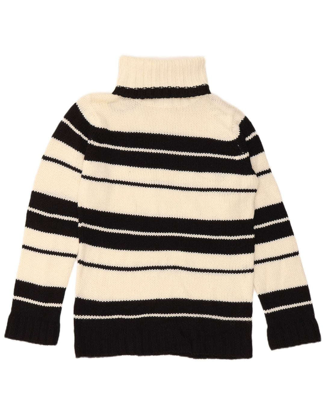 OKAY Suéter tipo jersey con cuello vuelto para mujer EU 40 Mediano Rayas negras