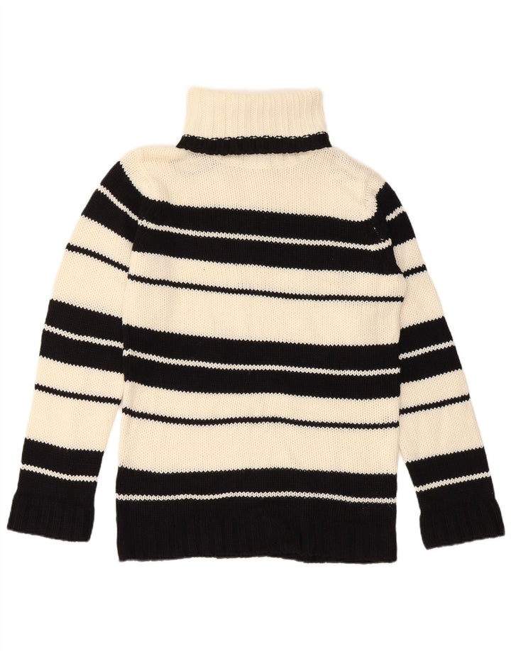 OKAY Suéter tipo jersey con cuello vuelto para mujer EU 40 Mediano Rayas negras