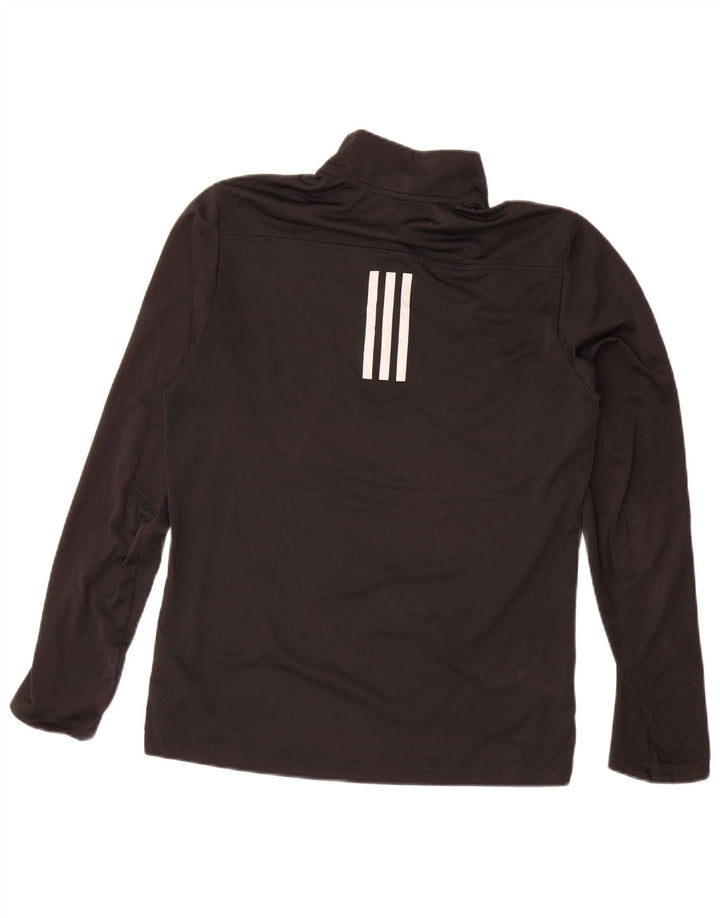 Adidas Hombre Aeroready Zip Neck Jersey Chándal Top Pequeño Poliéster Negro