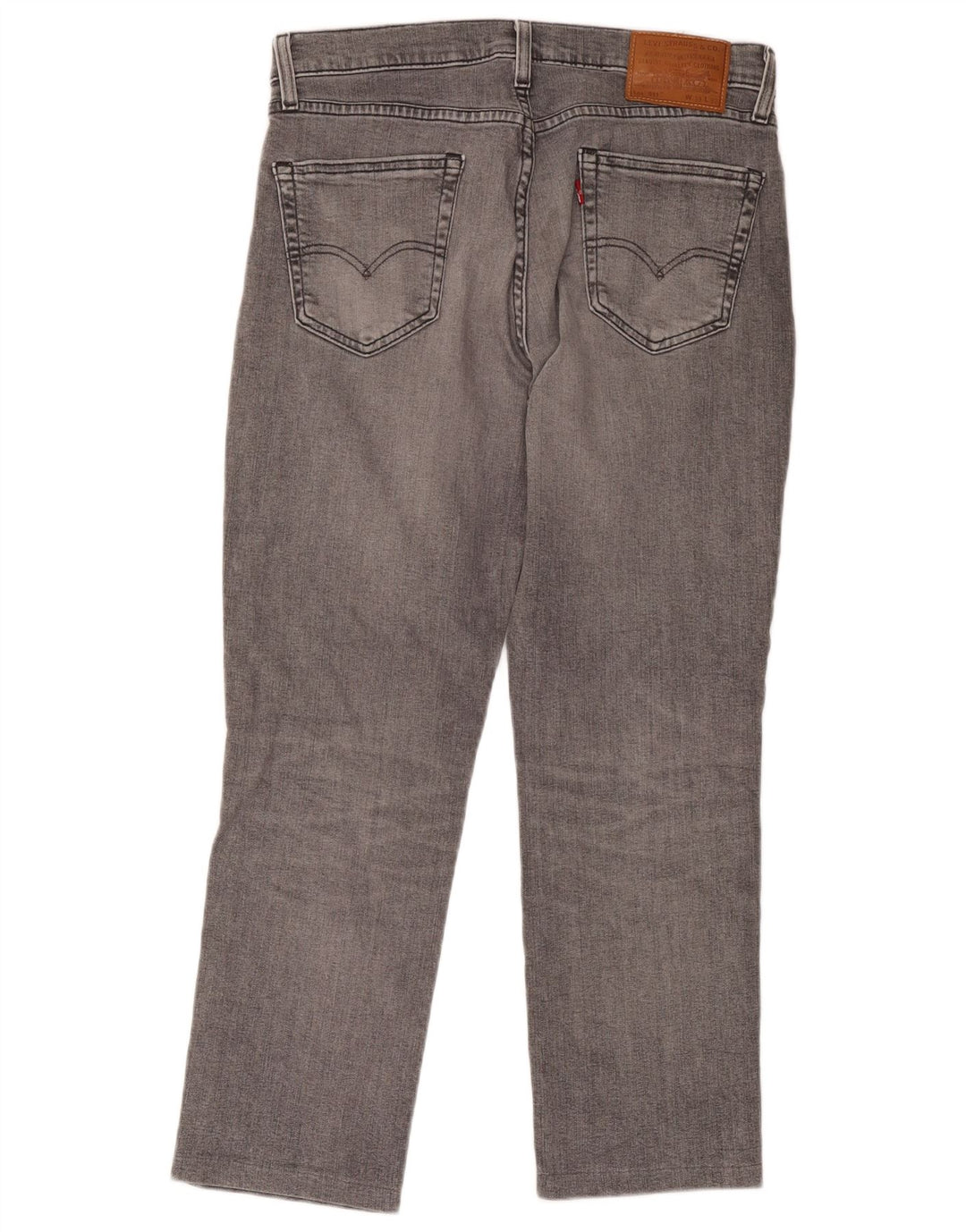Levi's Hombre 511 Slim Jeans W33 L32 Algodón Gris