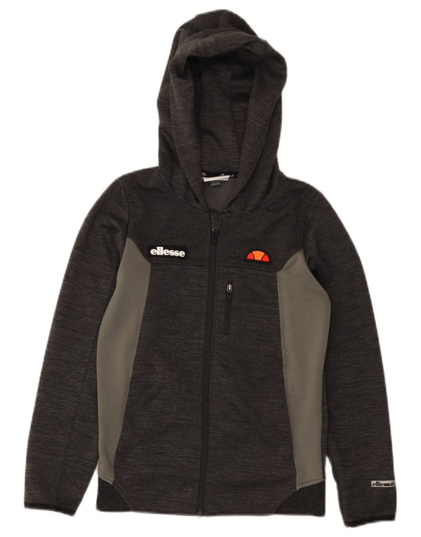 Ellesse Sudadera con capucha y cremallera para niños 9-10 años Gris Poliéster color block