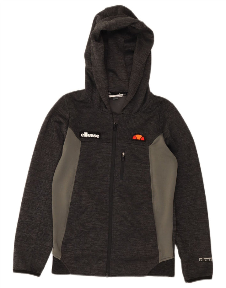 Ellesse Sudadera con capucha y cremallera para niños 9-10 años Gris Poliéster color block