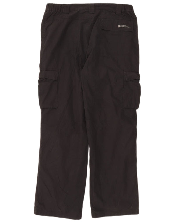 Pantalones cargo rectos para hombre de Mountain Warehouse W34 L30 Poliéster negro