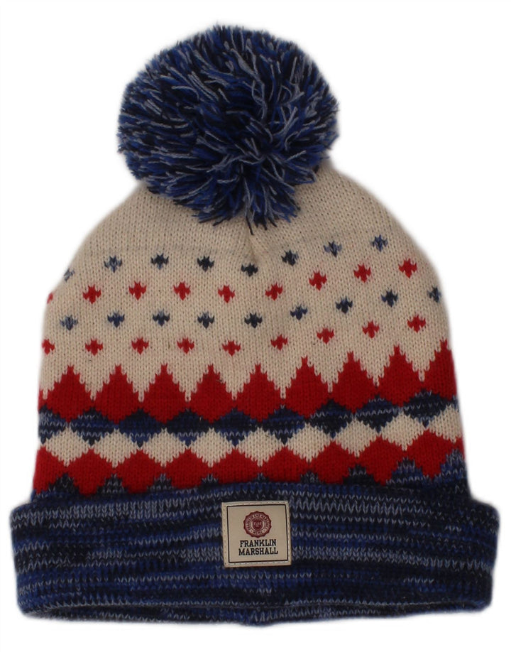 Franklin Marshall - Gorro con pompón para hombre, talla única, multicolor, Fair Isle, invierno