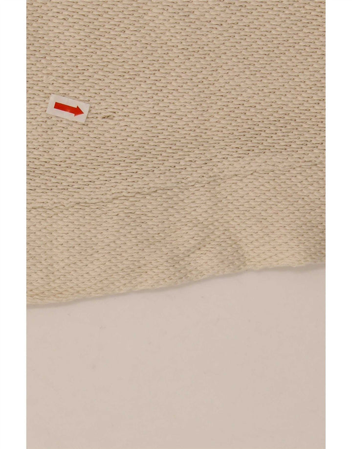 Zara Hombre Chaleco Sin Mangas Camiseta Mediana Off White Algodón