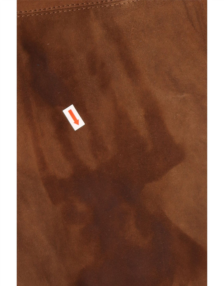 STRONG &FISHER LTD Abrigo de ante vintage para mujer Reino Unido 18 XL Marrón Clásico