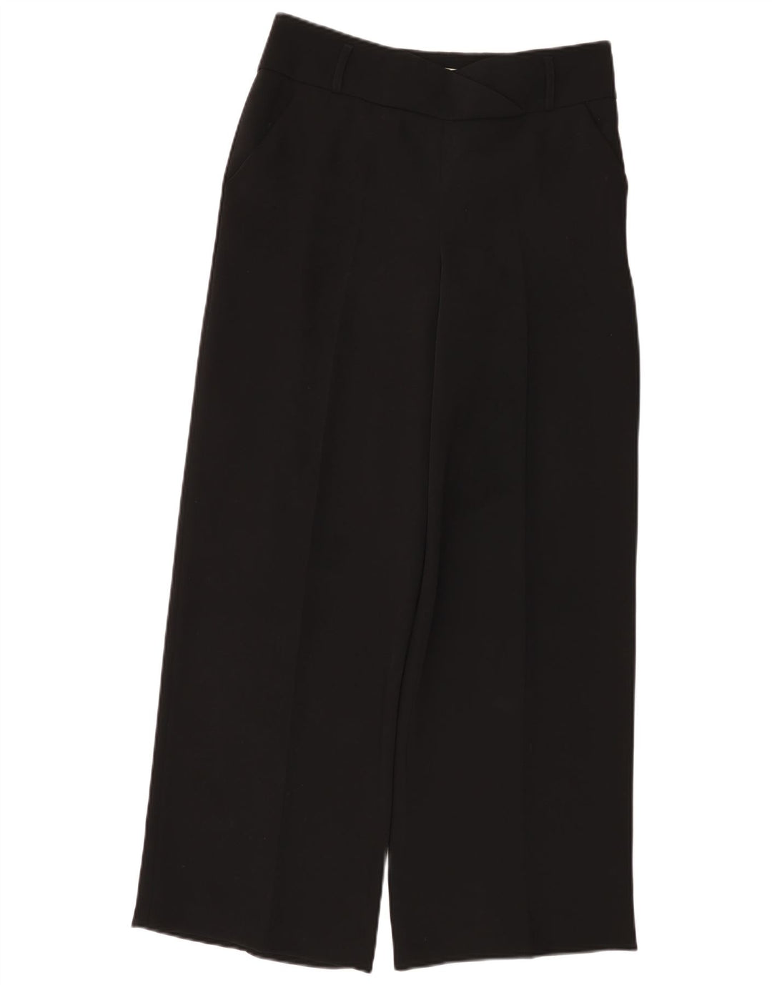 REISS Pantalones casuales de cintura alta para mujer UK 12 Medium W32 L30 Negro