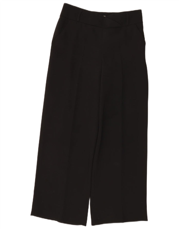 REISS Pantalones casuales de cintura alta para mujer UK 12 Medium W32 L30 Negro