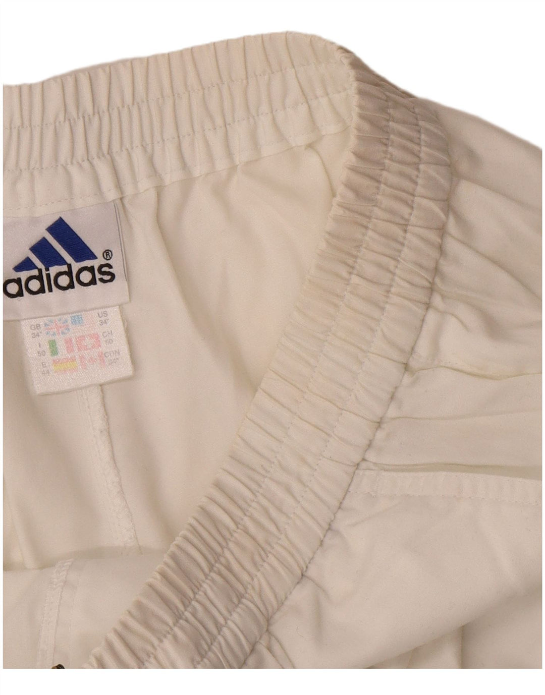Adidas Mens Chino Shorts W34 Grande Poliéster Blanco