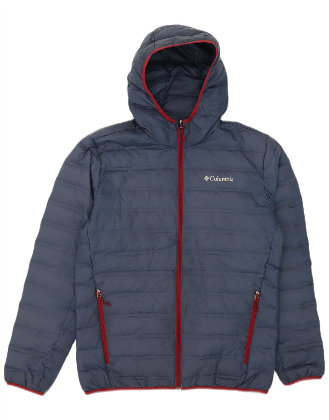 Columbia Chaqueta acolchada con capucha para hombre UK 38 Medium Azul marino Poliéster