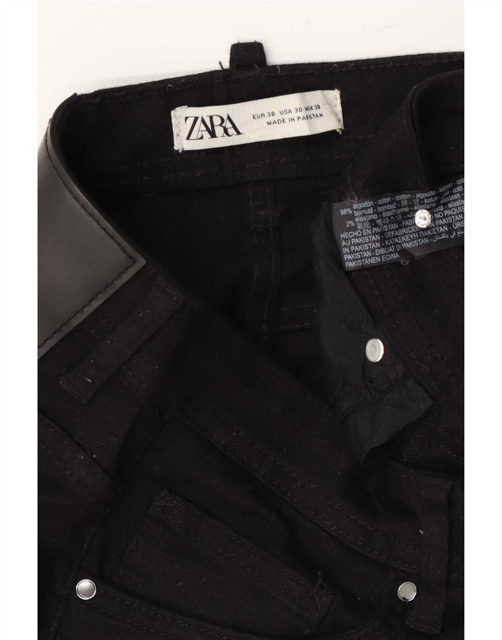 Zara Mens Slim Jeans EU 38 Small W30 L25 Algodón Negro