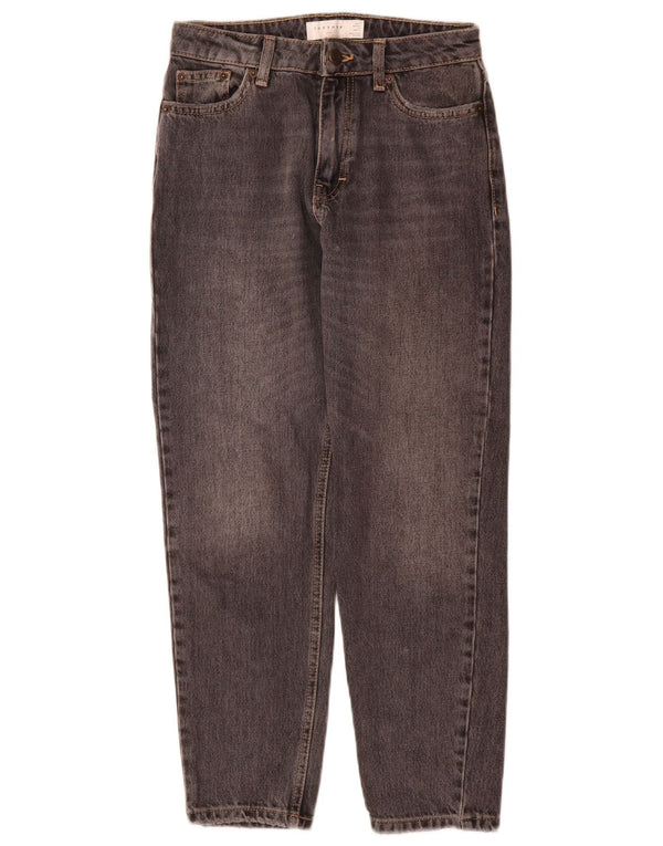Vaqueros Mom Tapered Mujer Topshop W26 L28 Algodón Gris