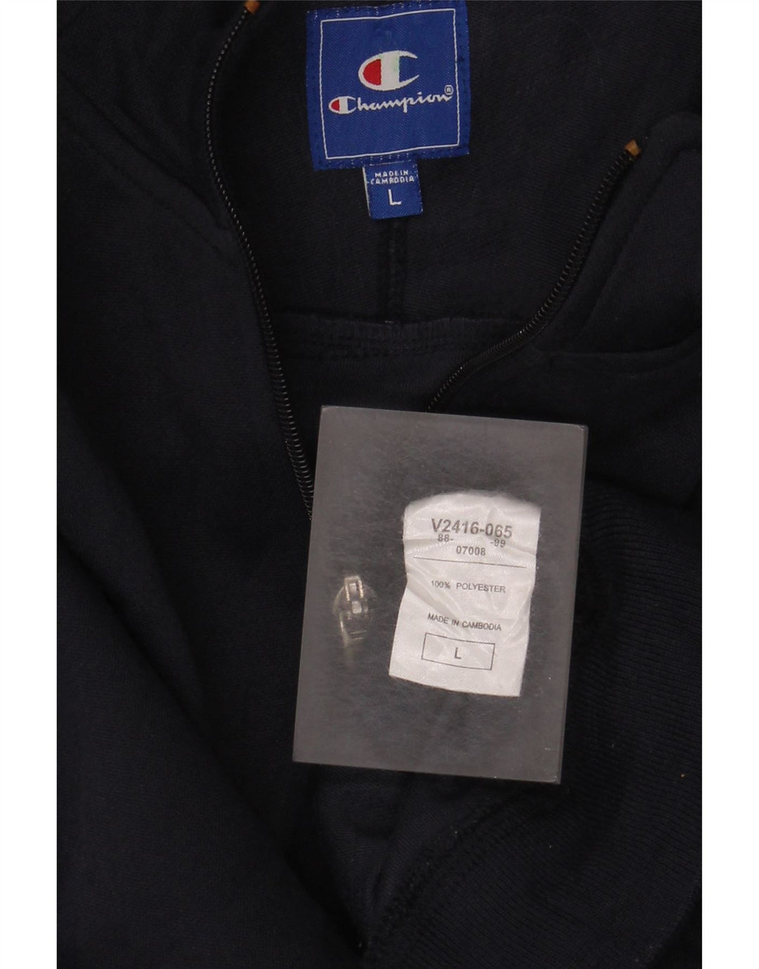 Champion Chaqueta De Chándal Para Hombre Grande Poliéster Azul Marino