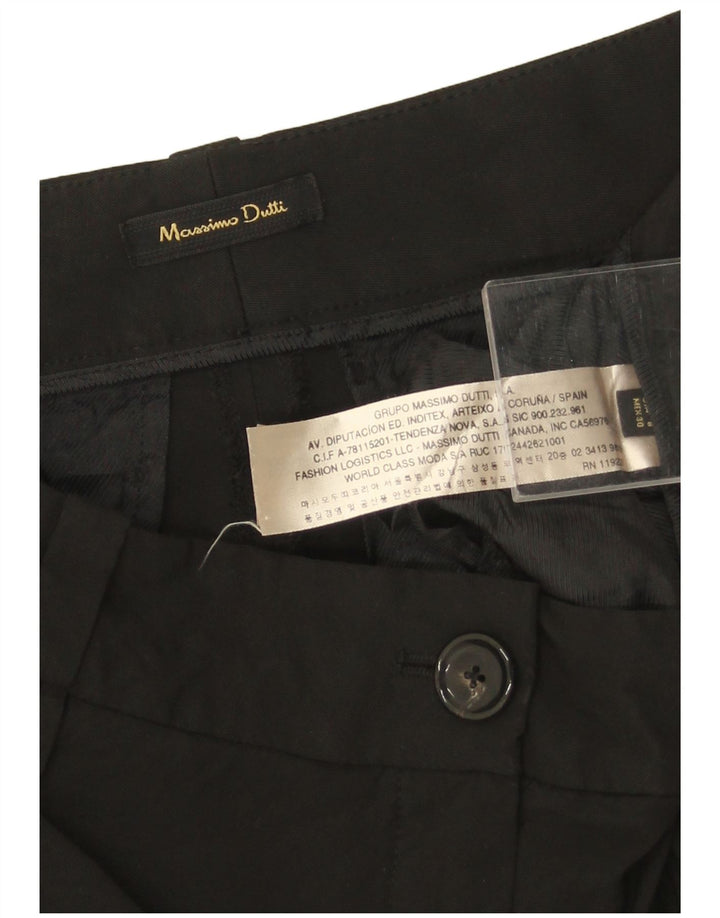 Massimo Dutti Pantalón Cropped Mujer EU 40 Medium W30 L24 Viscosa Negro