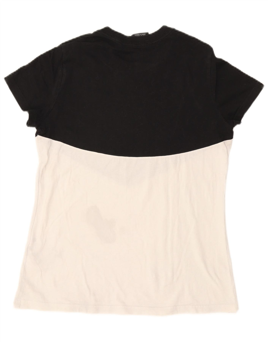 NIKE Camiseta gráfica para mujer UK 12 Medium White Colourblock Cotton