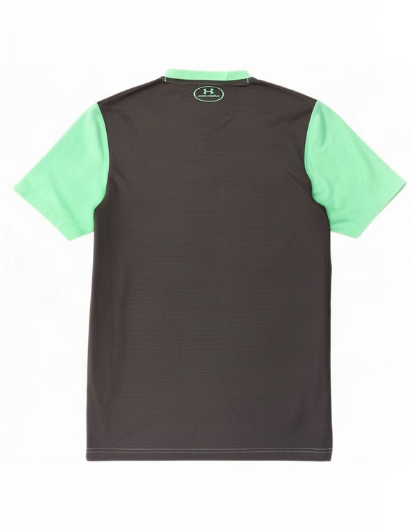 Under Armour Heat Gear Camiseta para Hombre Top Small Verde Colorblock Poliéster