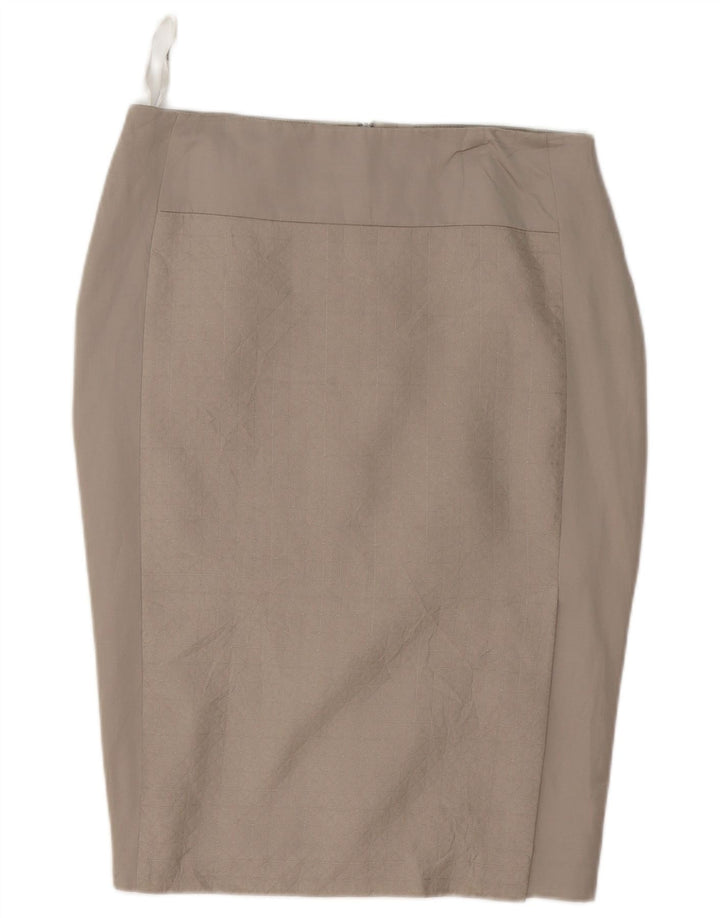 Marks & Spencer Falda lápiz autógrafo para mujer Reino Unido 12 Mediano W32 Gris