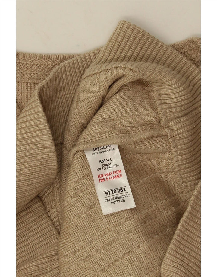 Marks & Spencer Suéter con Cuello en V para Hombre Pequeño Acrílico Beige