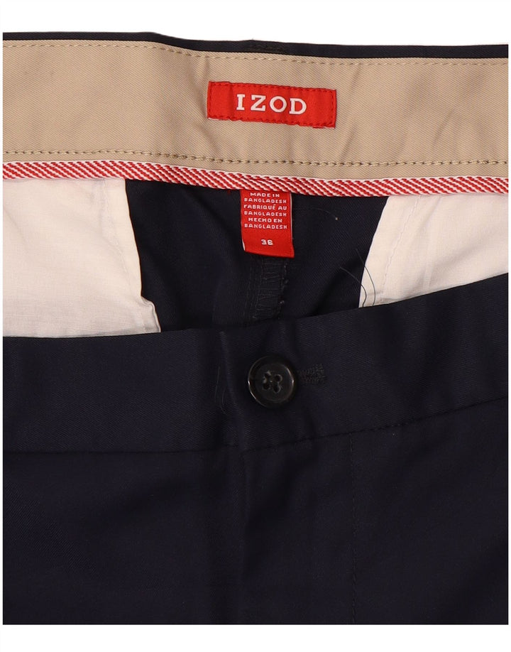 IZOD pantalones cortos chinos para hombre W36 grande azul marino