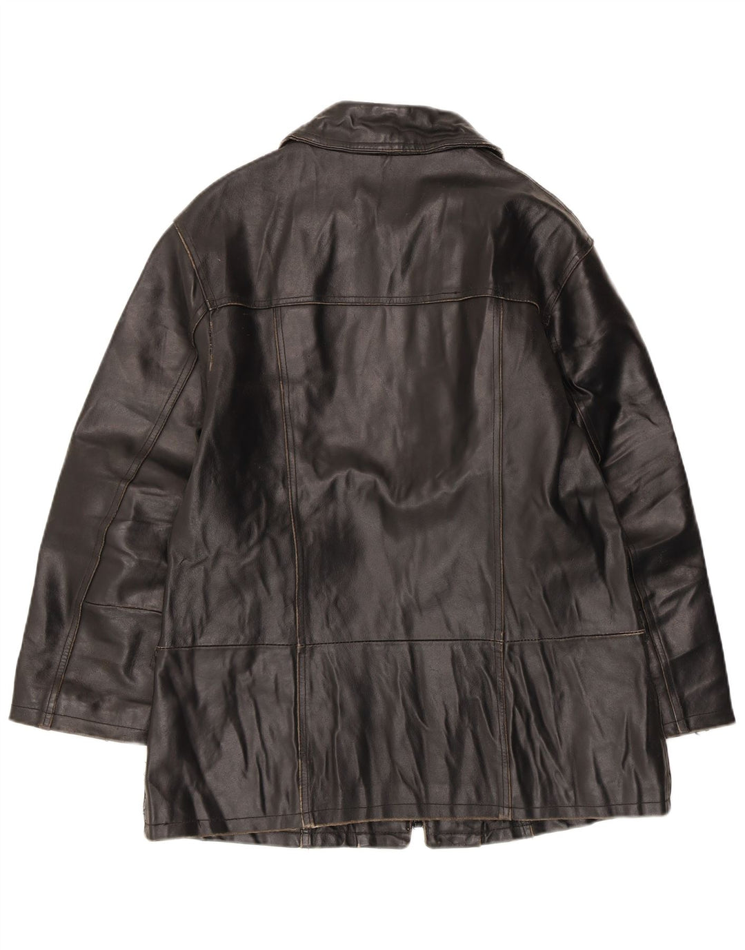 VINTAGE Chaqueta de cuero para mujer IT 42 Cuero negro medio