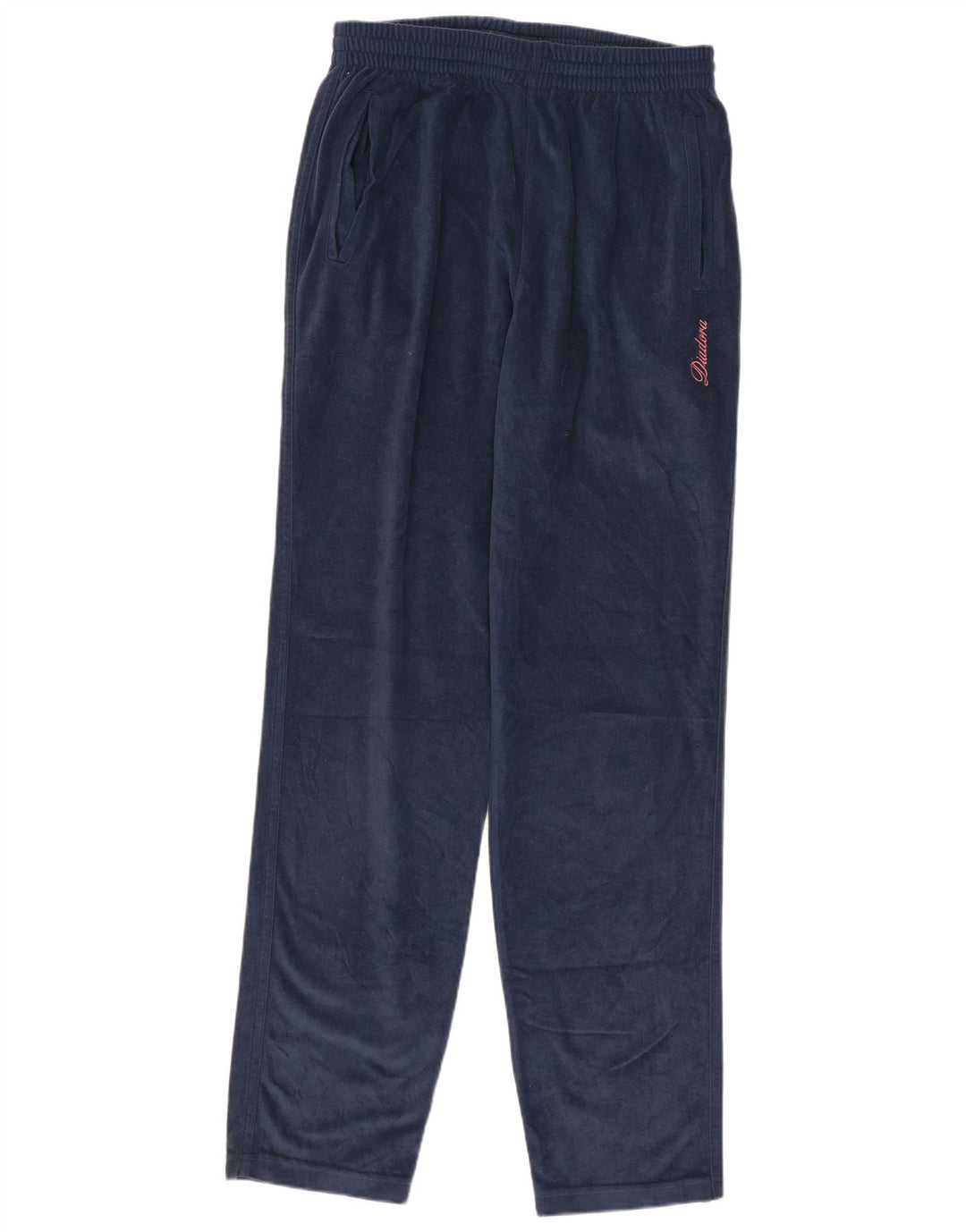 Diadora Pantalones de chándal de terciopelo para mujer UK 40 Mediano Azul marino Poliéster