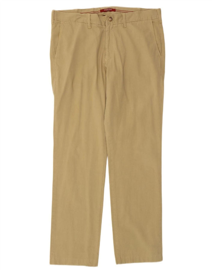 Pantalón chino recto para hombre Carrera W38 L32 Beige