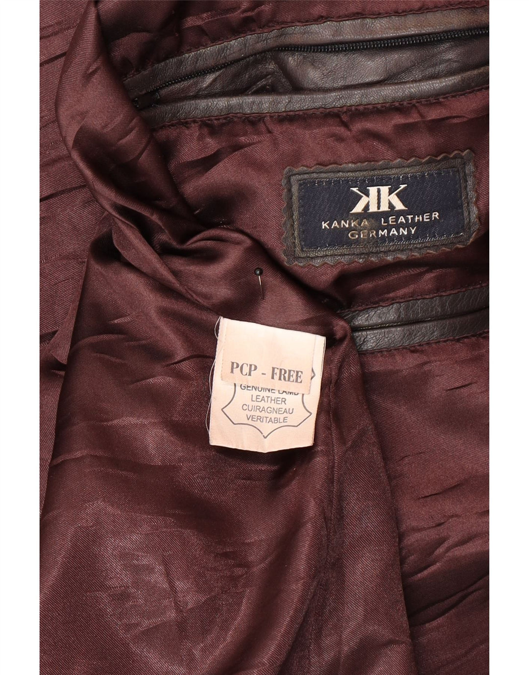 Vintage chaqueta de cuero para hombre Reino Unido 44 2XL cuero negro