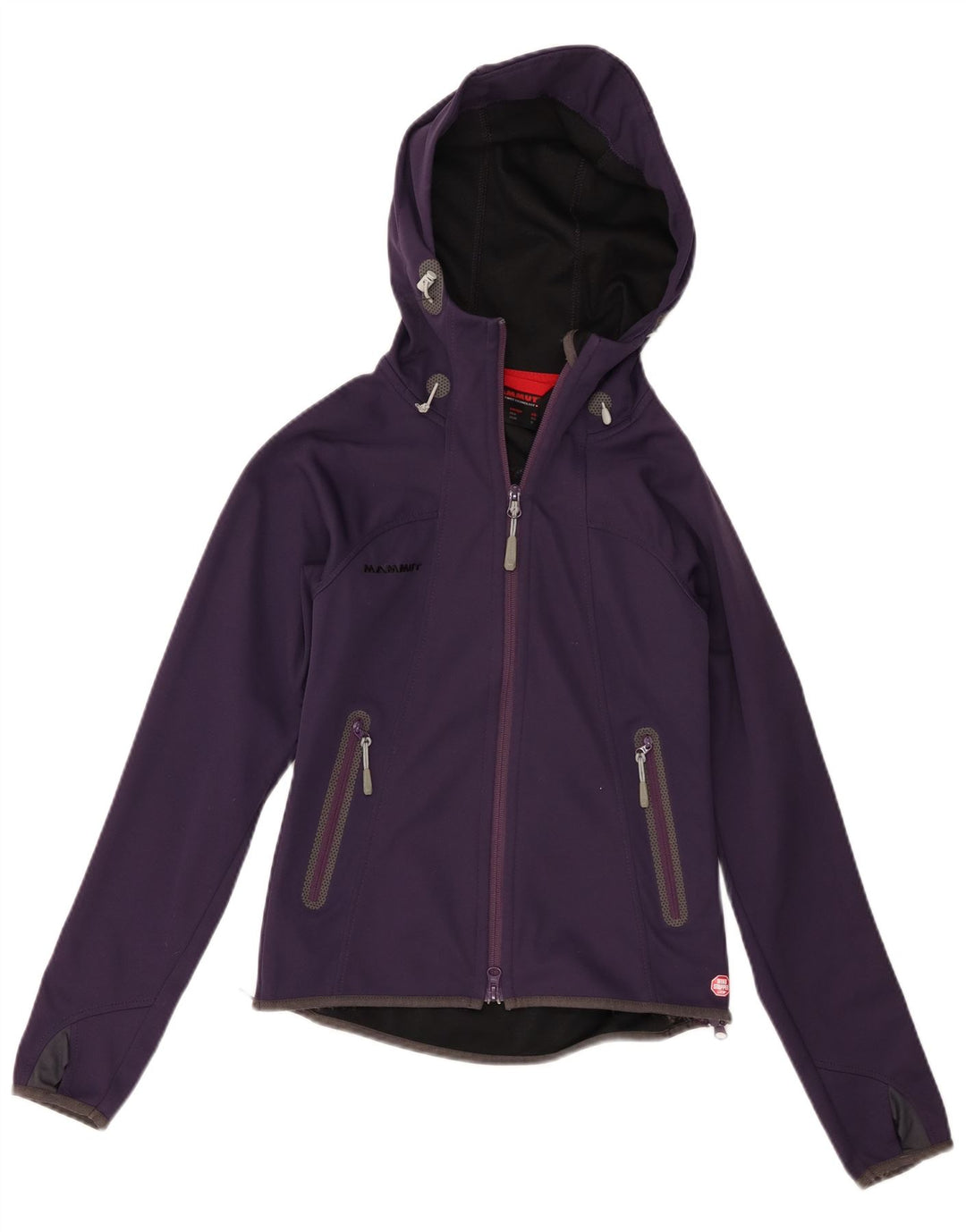 Mammut Chaqueta de chándal con capucha para mujer UK 6 XS Poliéster morado