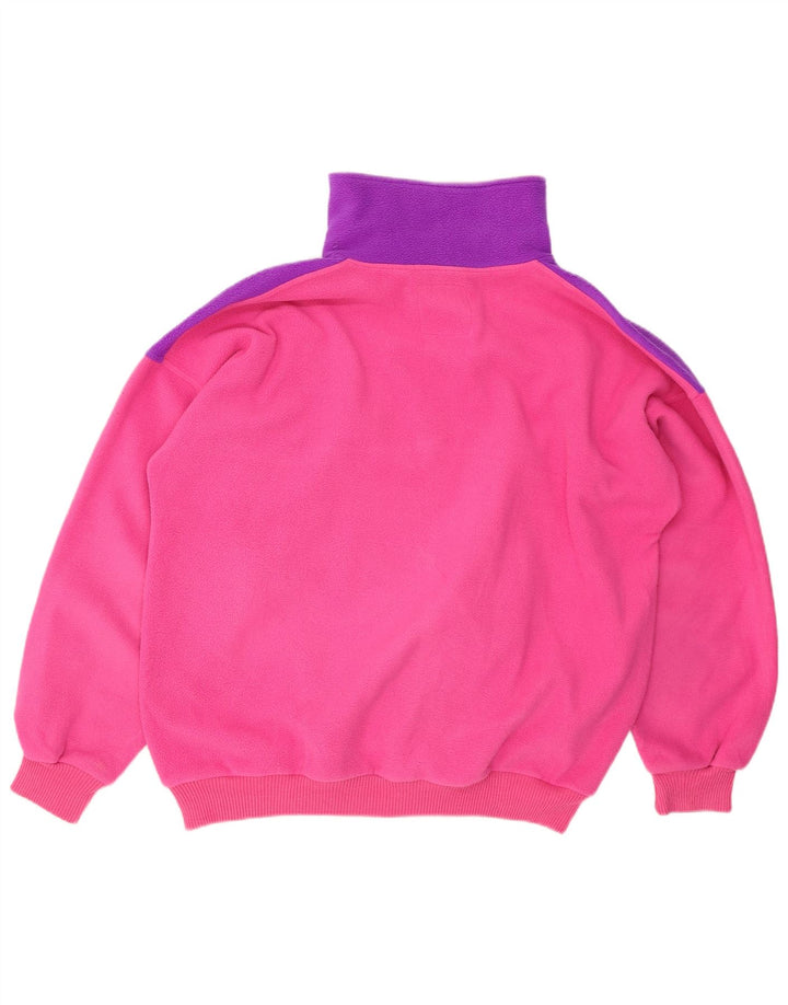 GREENSTONE PARK Jersey de forro polar con gráfico extragrande para mujer, talla 40, talla grande, color rosa