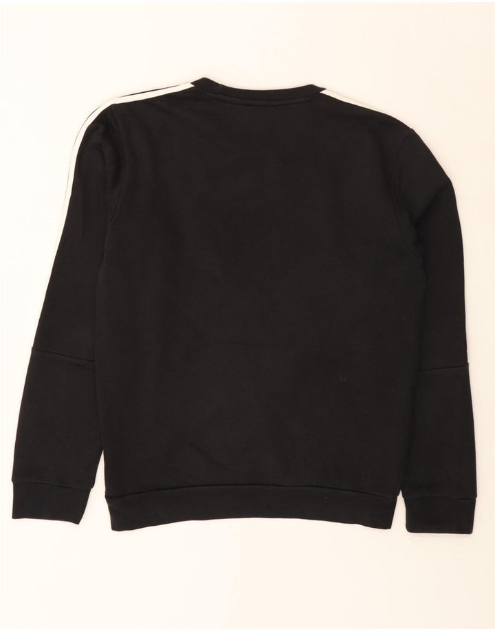 ADIDAS Hombre Sudadera Jumper Pequeño Algodón Negro