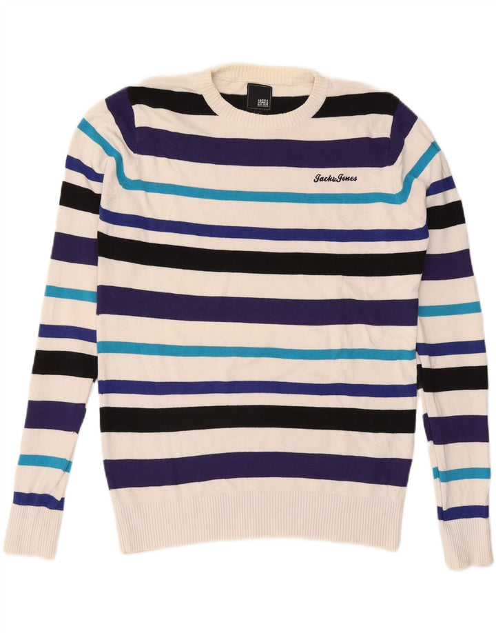 Jack & Jones Jersey De Cuello Redondo Para Hombre Pequeño Multicolor A Rayas