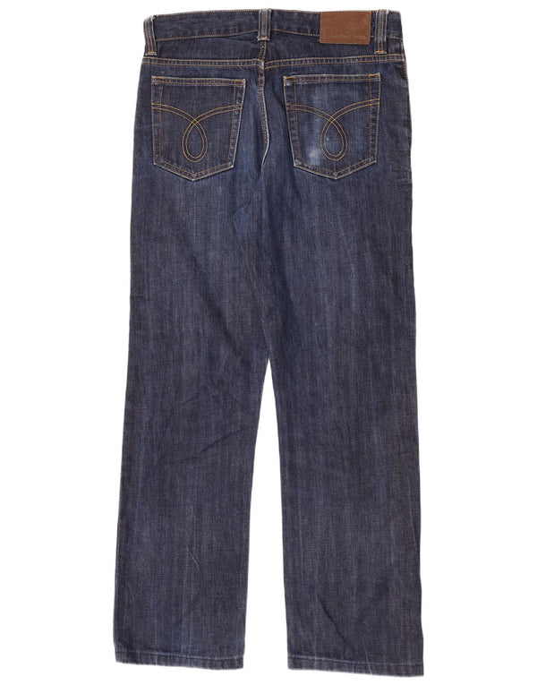 Vaqueros Rectos Calvin Klein Mujer W33 L31 Azul Marino
