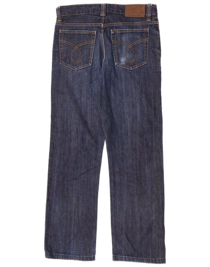 Vaqueros Rectos Calvin Klein Mujer W33 L31 Azul Marino