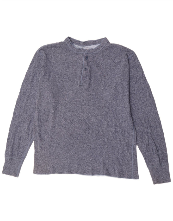 L.L.Bean Camiseta para hombre de manga larga de algodón azul grande