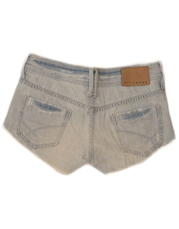 Billabong Pantalones cortos de mezclilla desgastados para mujer US 6 Medium W30 Algodón azul