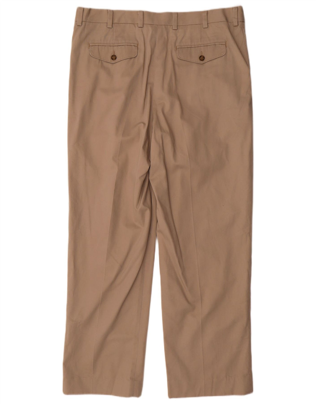 L.L.BEAN Pantalón chino con pinzas para hombre W37 L31 Algodón beige